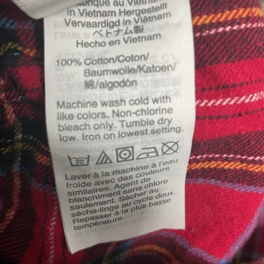 J. Crew red holiday plaid pajama bottom XXS
